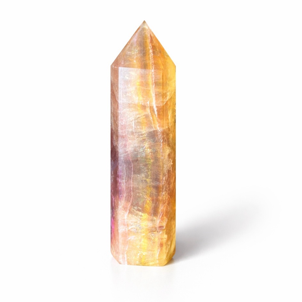 Golden Rainbow Fluorite Tower